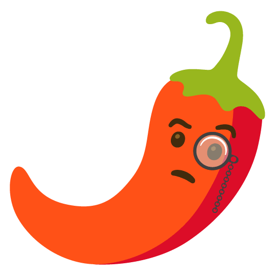 face with monocle hot pepper