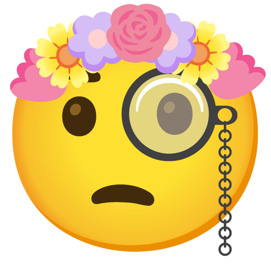 face with monocle tulip