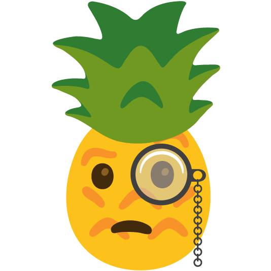 face with monocle pineapple