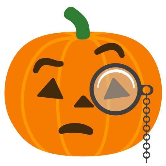 face with monocle jack o lantern