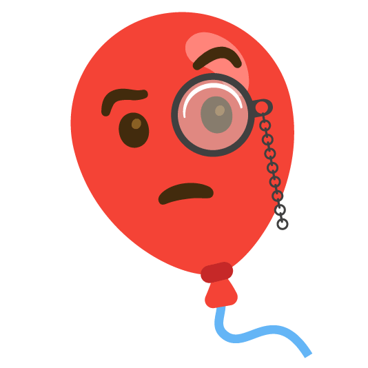 face with monocle balloon