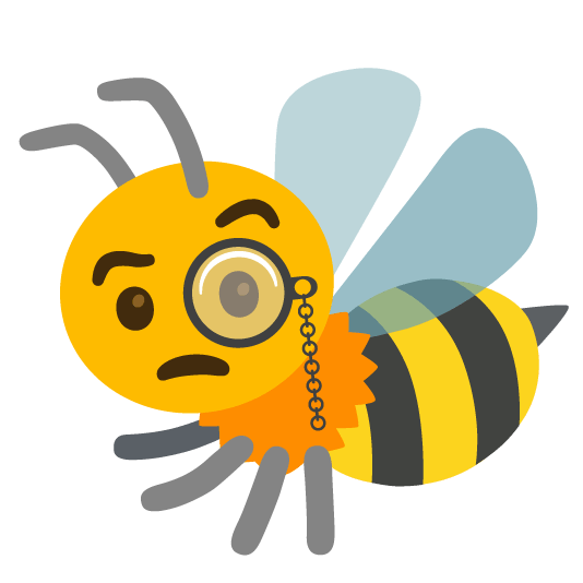 face with monocle bee
