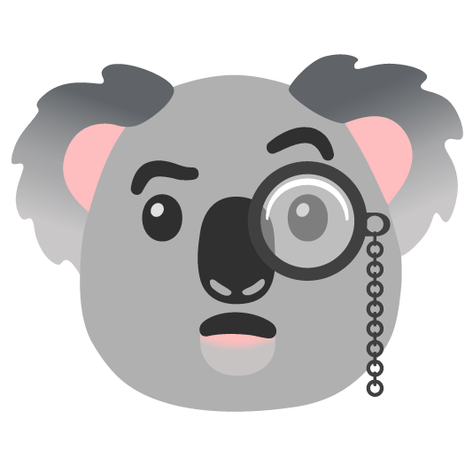 face with monocle koala