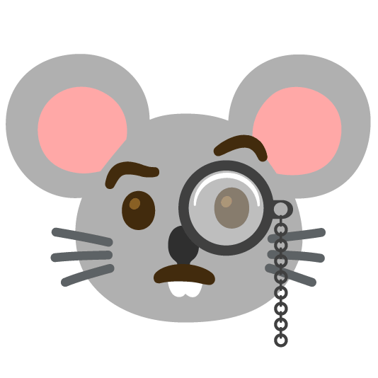 face with monocle mouse