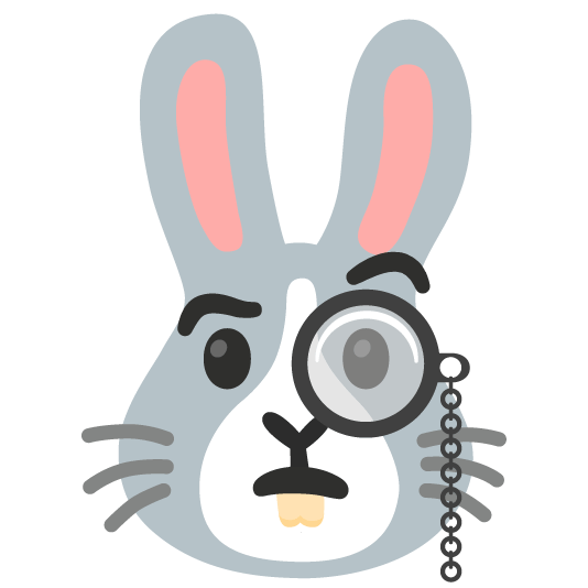 face with monocle rabbit