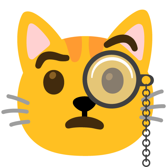 face with monocle cat