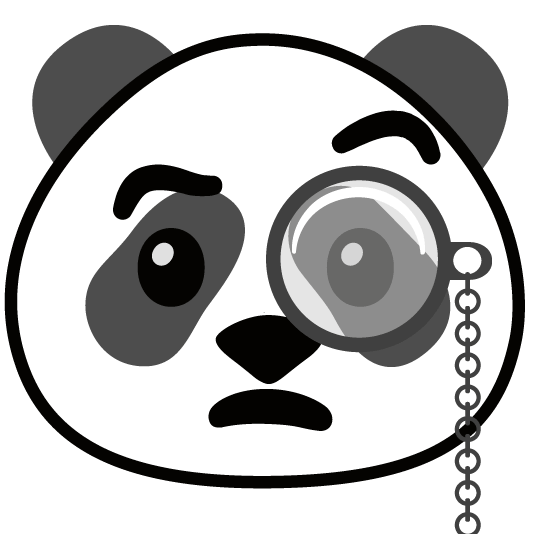 face with monocle panda face