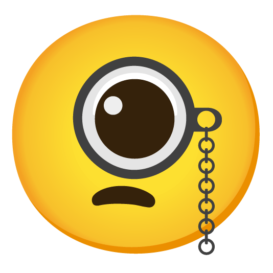 face with monocle eye