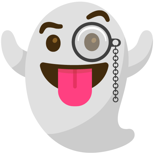 face with monocle ghost