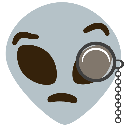 face with monocle alien