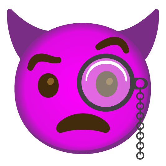 face with monocle imp