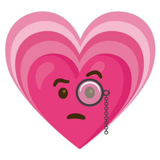 face with monocle heartpulse