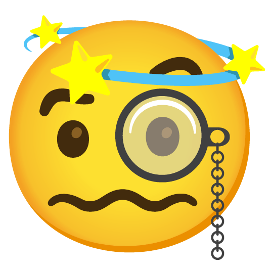 face with monocle dizzy