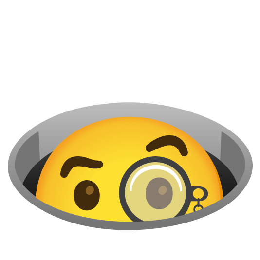 face with monocle hole