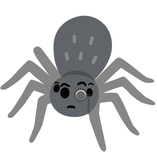 face with monocle spider