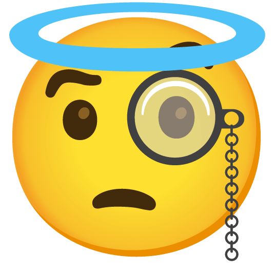 face with monocle innocent