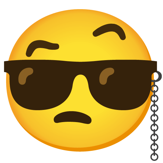 face with monocle sunglasses