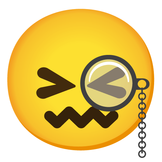 face with monocle confounded