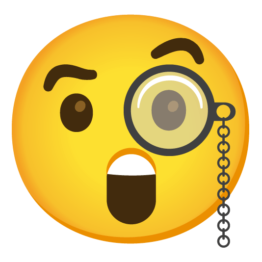 face with monocle astonished