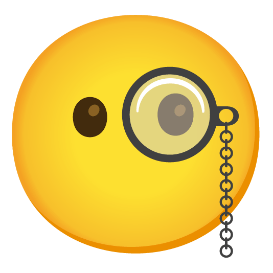 face with monocle no mouth