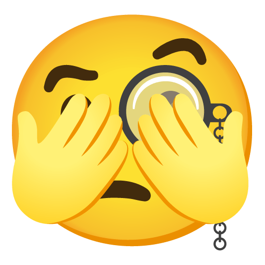 face with monocle see no evil