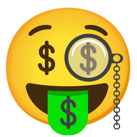 face with monocle money mouth face