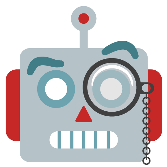 face with monocle robot face