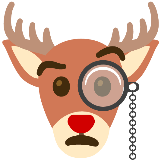 face with monocle deer