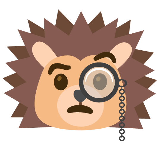 face with monocle hedgehog