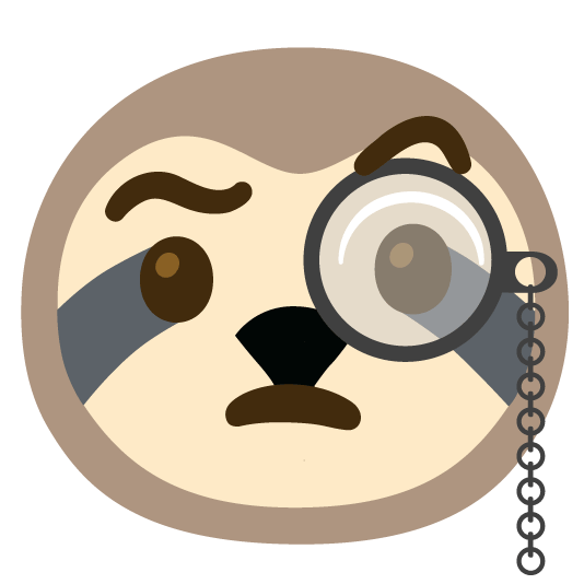 face with monocle sloth