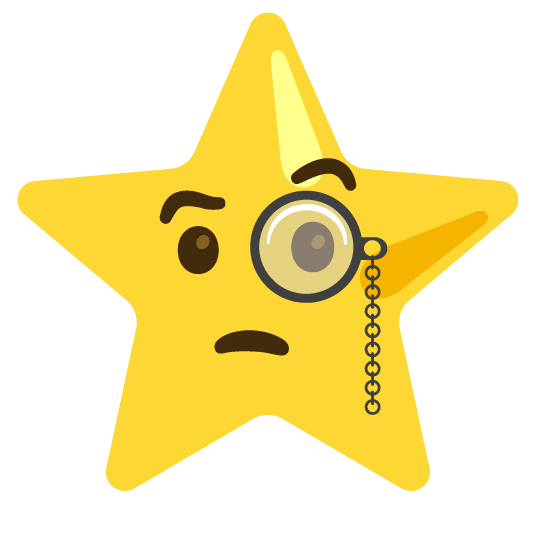 face with monocle star