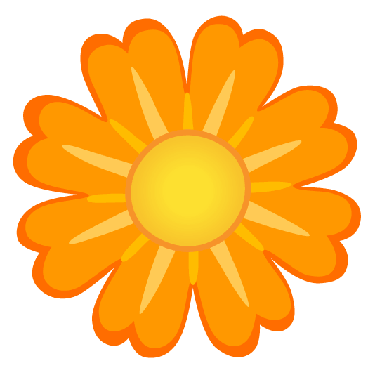 orange heart blossom