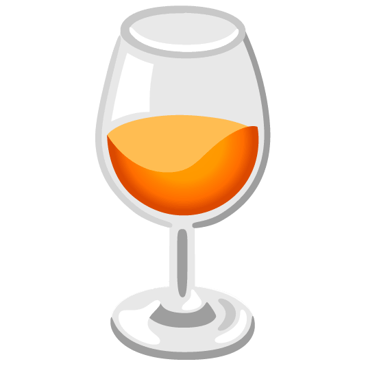 orange heart wine glass