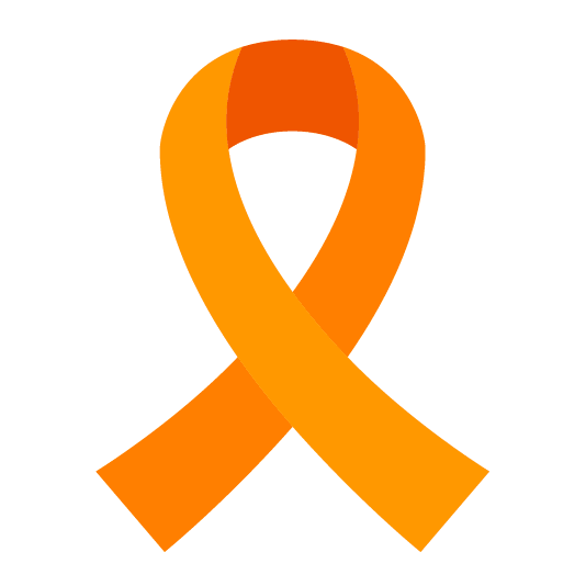 orange heart reminder ribbon