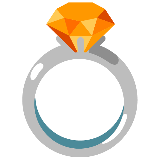 orange heart ring