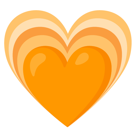 orange heart heartpulse