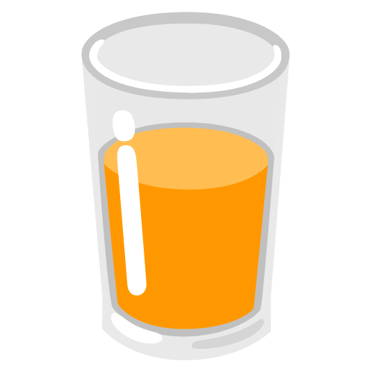 orange heart glass of milk