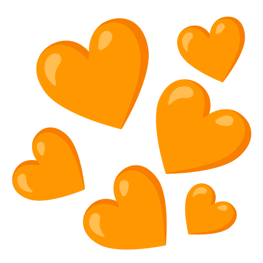 orange heart orange heart