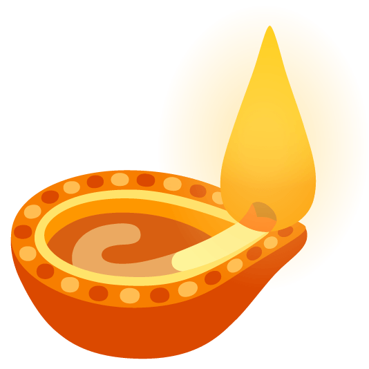 orange heart diya lamp