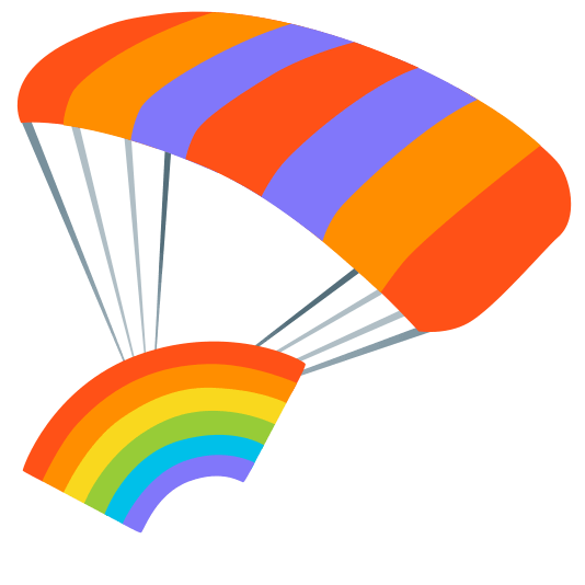 parachute rainbow