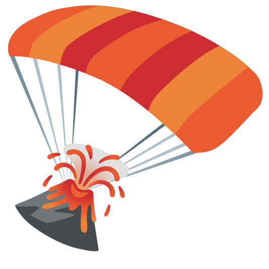 parachute volcano