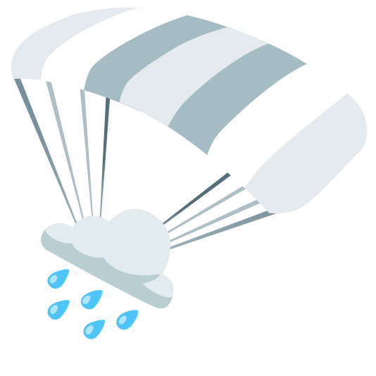 parachute rain cloud