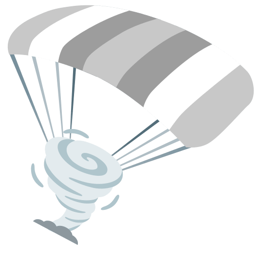 parachute tornado