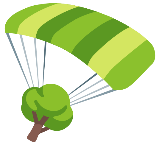 parachute deciduous tree