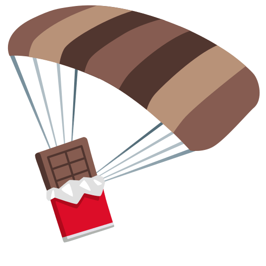 parachute chocolate bar