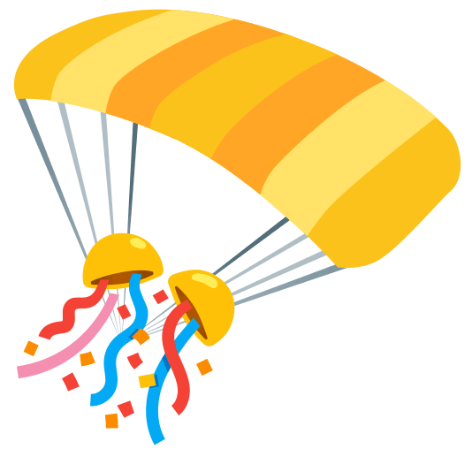 parachute confetti ball