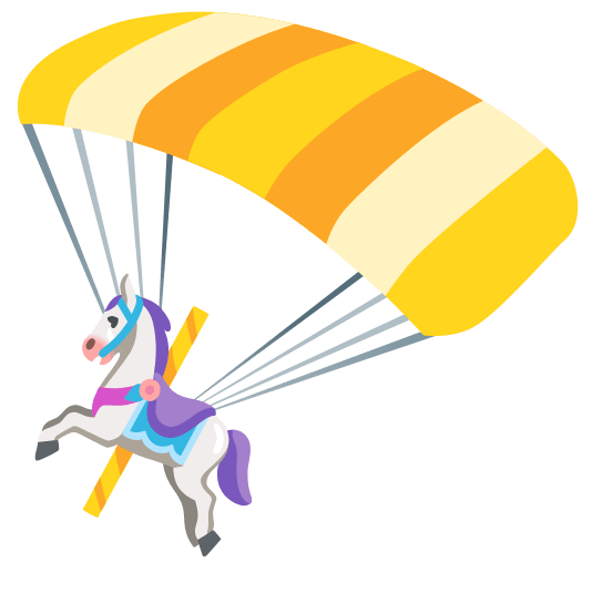 parachute carousel horse