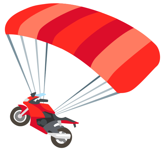 parachute racing motorcycle