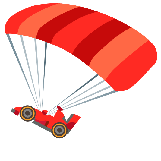 parachute racing car