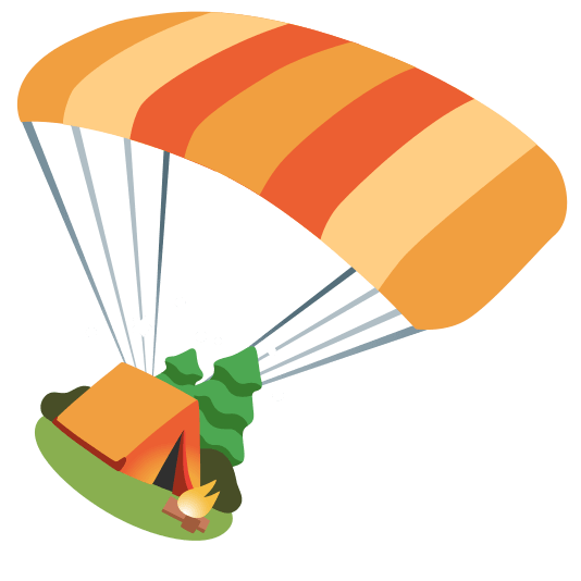 parachute camping